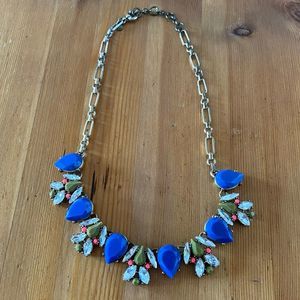 J.CREW Statement Piece Blue, Green, Pink, Clear Rhinestone Bib Necklace